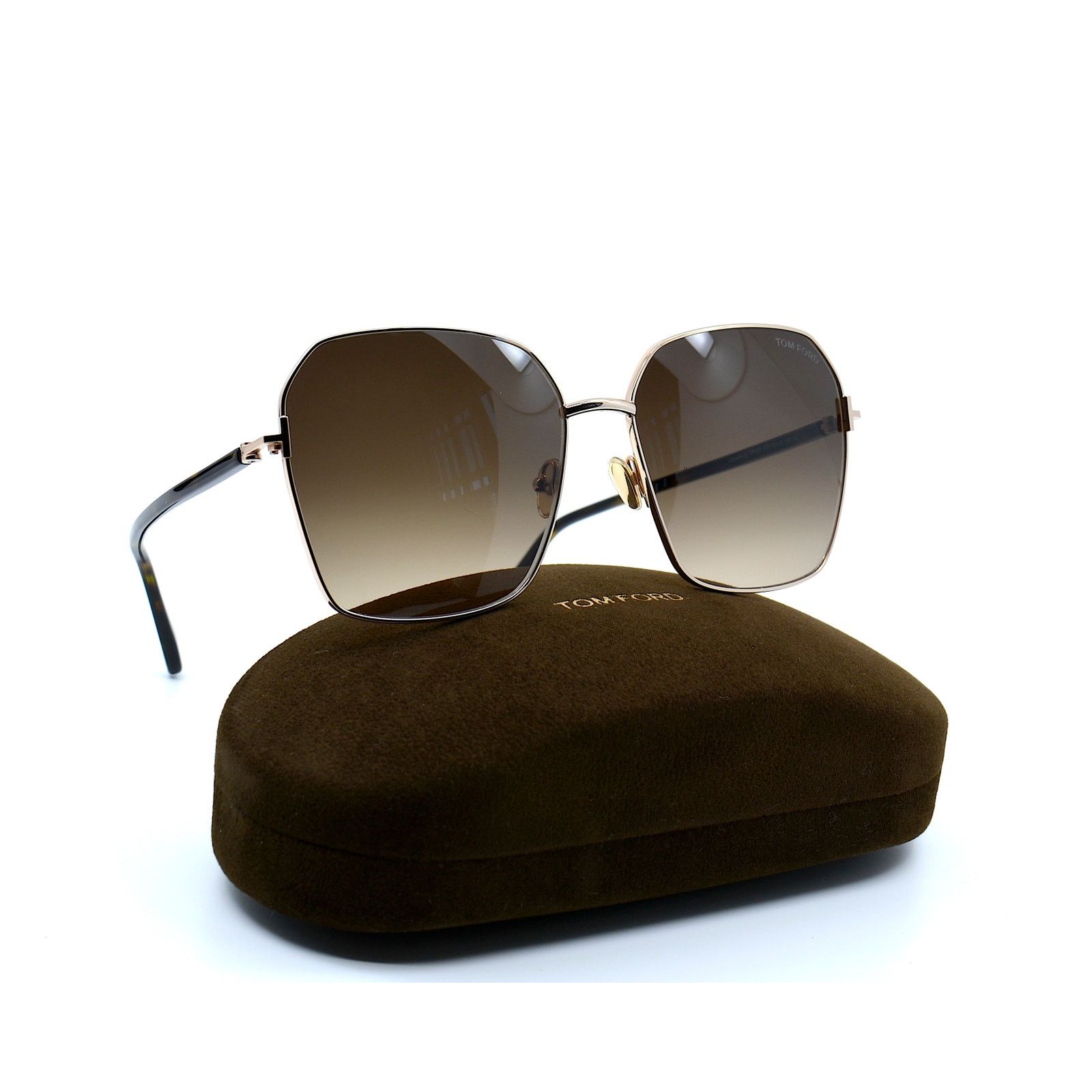 Tom Ford TOM FORD CLAUDIA-02 TF839 52F GOLD BROWN GRADIENT SUNGLASSES Size ONE SIZE - 10 Thumbnail