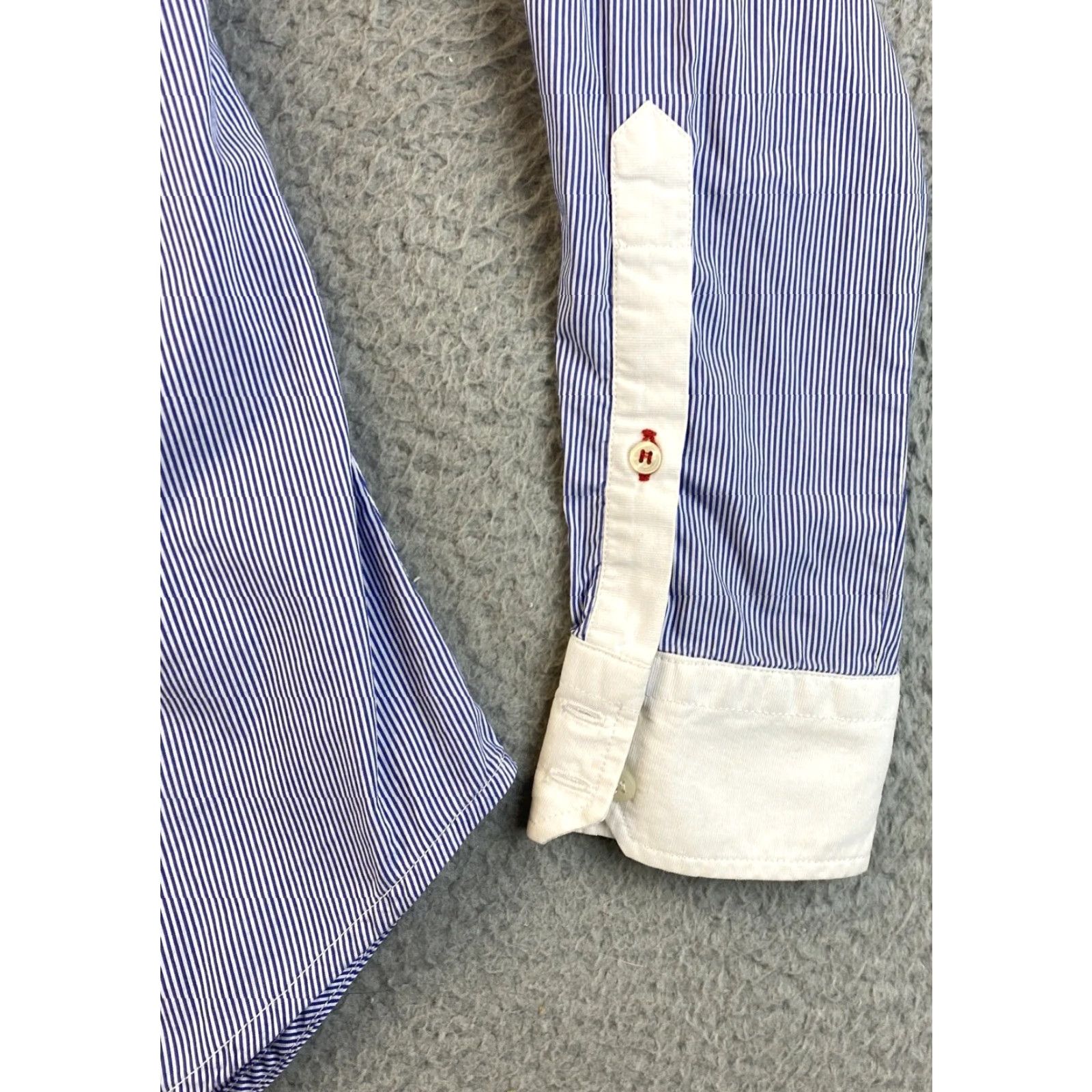 Zara ZARA Blouse Shirt Women Long Sleeve Button Front Collared Striped Sheer White XS Regular Size XS Women's Blouse Size XS / US 0-2 / IT 36-38 - 2 Thumbnail