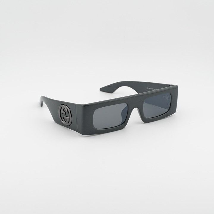Gucci Gucci GG1646S 006 Sunglasses Grey Rectangle Frame Size ONE SIZE - 5 Thumbnail