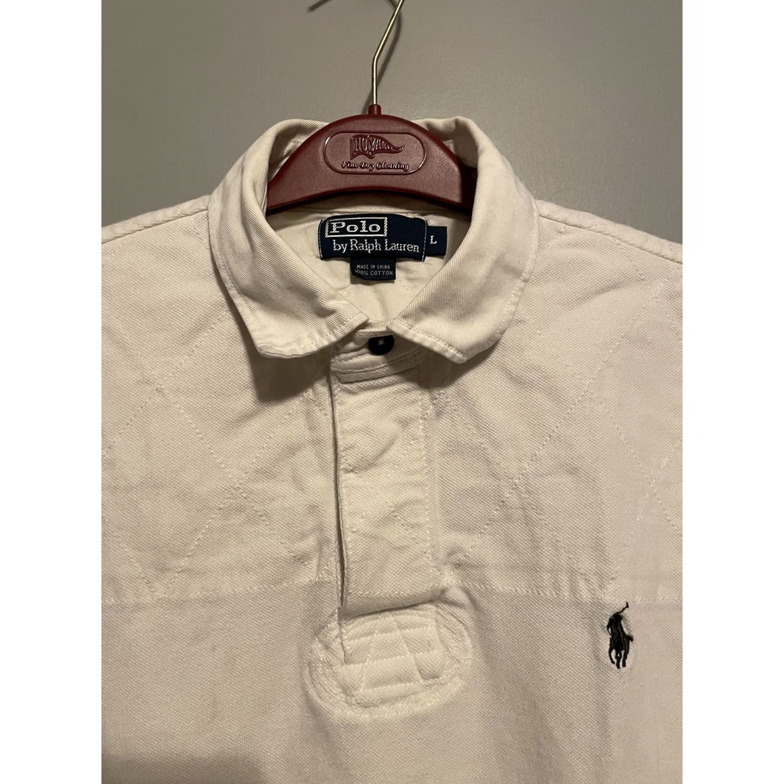 Polo Ralph Lauren Vintage Polo Ralph Lauren Shirt Rugby R2 Detail White Size Large (A362) - Golf, Yachting Size US L / EU 52-54 / 3 - 2 Thumbnail