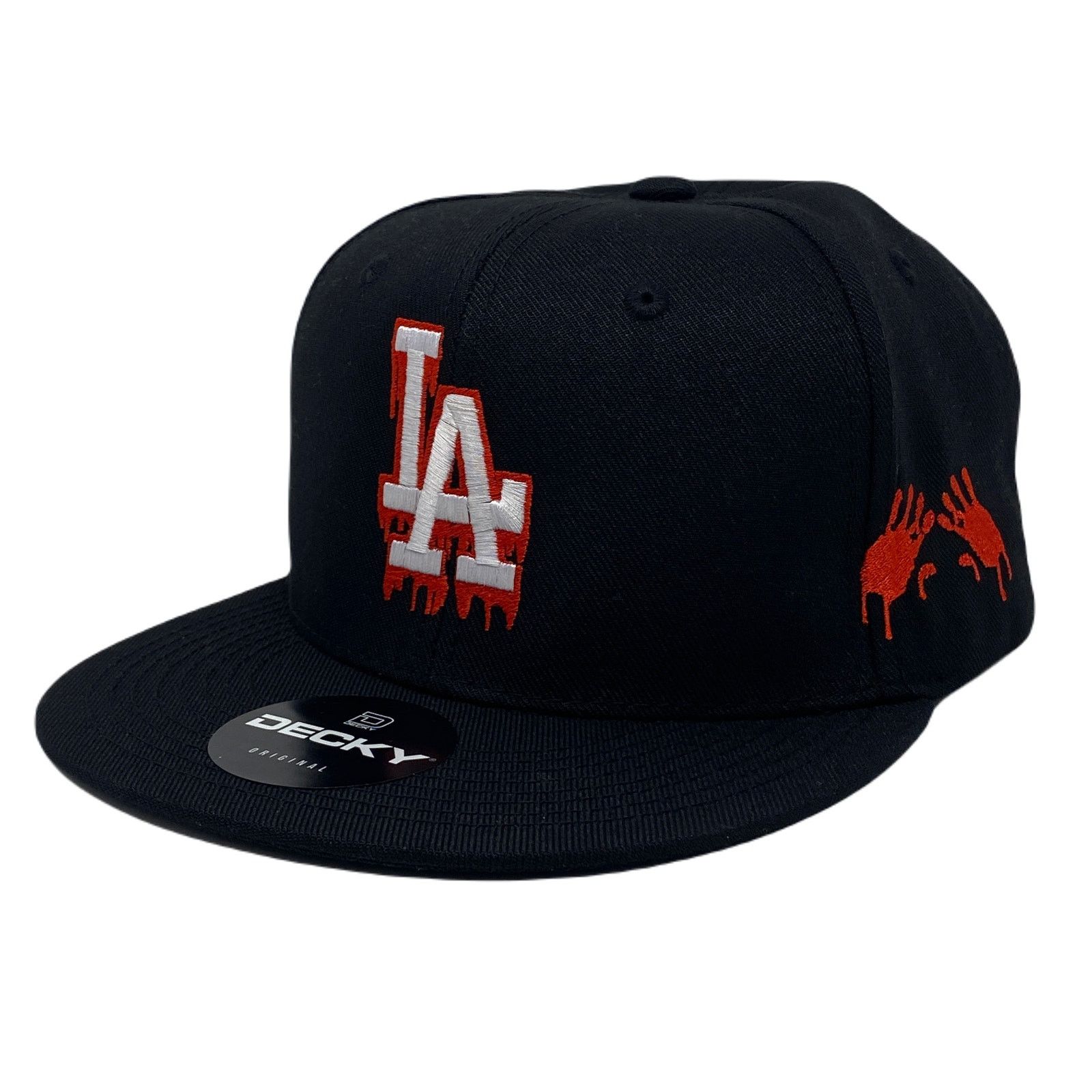 Other Los Angeles LA Drip (White/Red) Bloody Hands Snapback Hat Size ONE SIZE - 3 Thumbnail