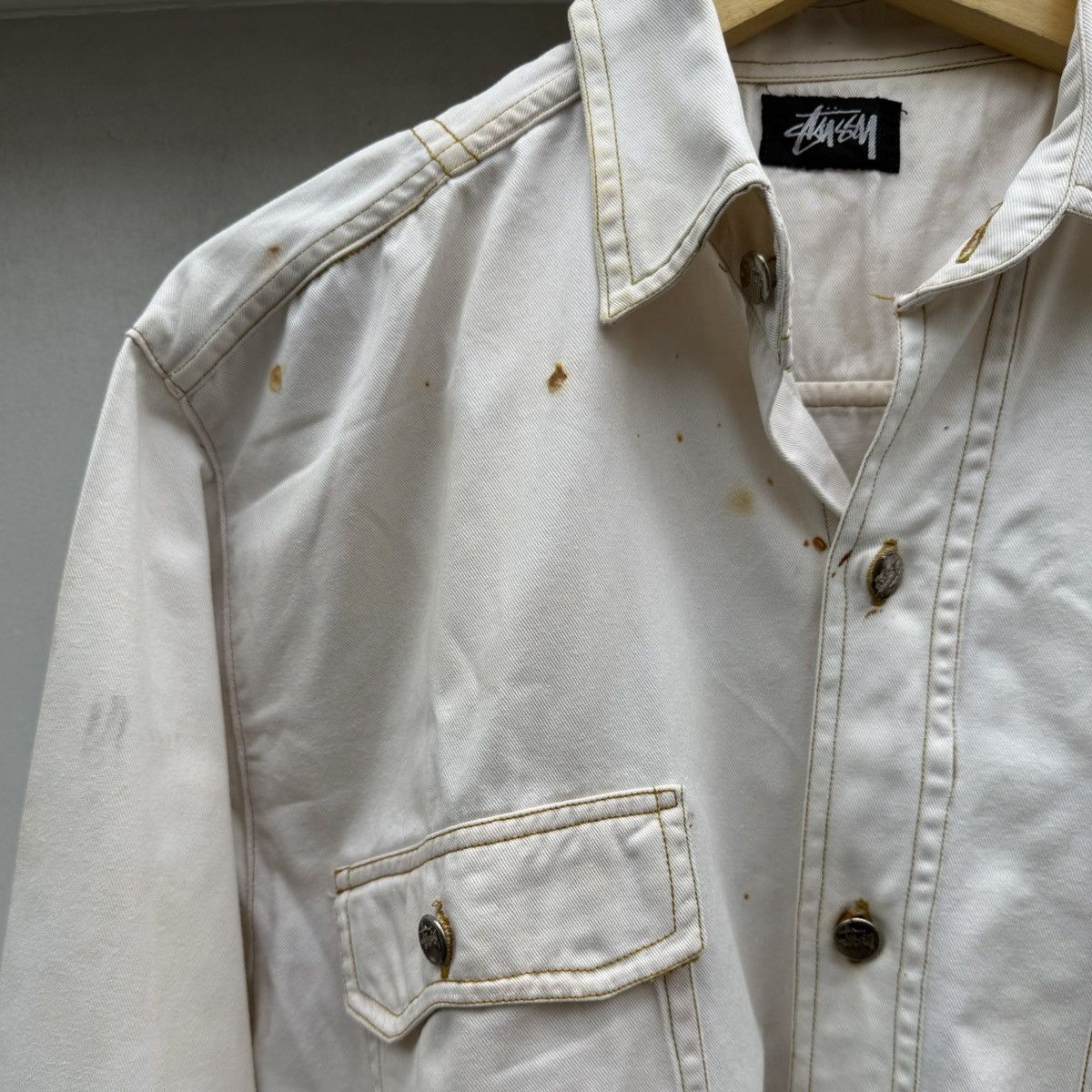 Stussy Vintage 80s Stussy Workwear Shirt Size US L / EU 52-54 / 3 - 5 Thumbnail