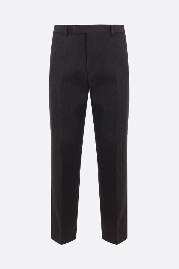 Gucci o1loc1c0226 801192 Wool Pants With Crease Detail in Black Size US 36 / EU 52 - 1 Thumbnail