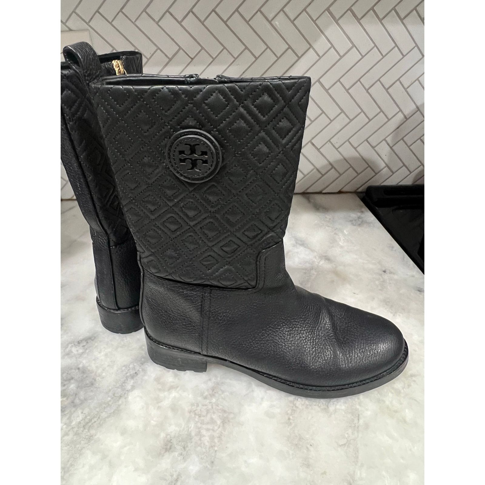 Tory Burch Tory Burch Marion Quilted Short Boots Women’s Size 9M Size US 9 / IT 39 - 1 Thumbnail