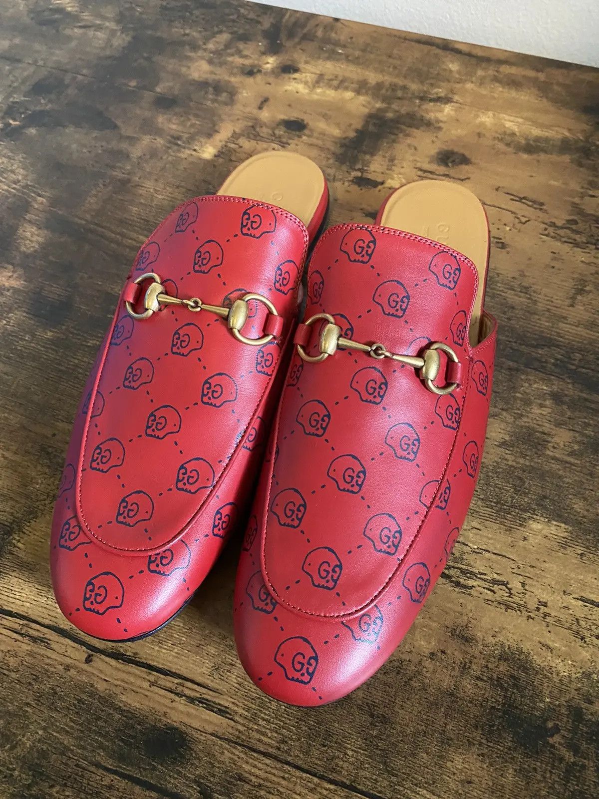 Gucci Gucci Ghost Hamlet Skull Horsebit Princetown Mules Size US 10 / EU 43 - 7 Thumbnail