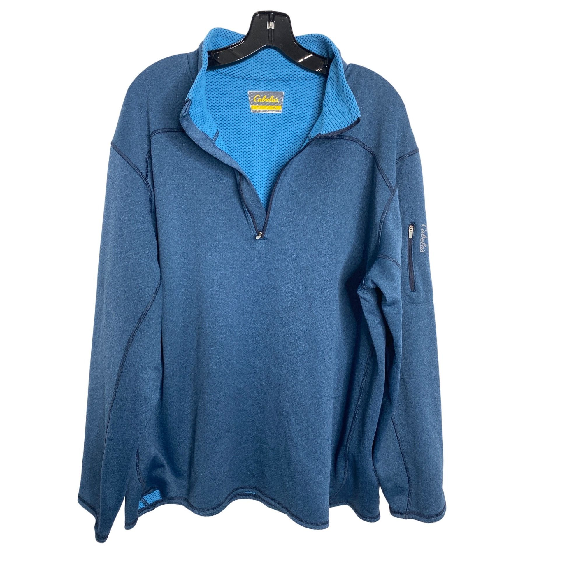 Cabelas CABELA'S MEN'S BLUE 1/4 ZIP PULLOVER SZ XL Size US XL / EU 56 / 4 - 3 Thumbnail