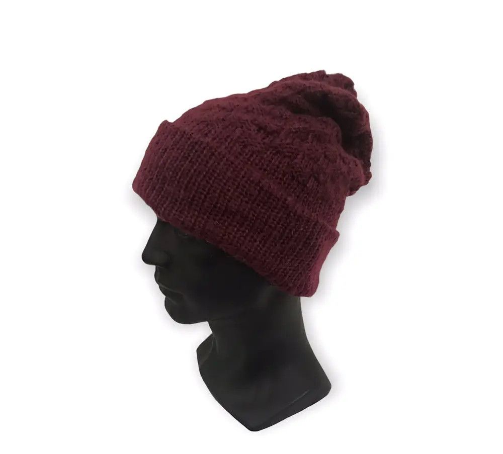 Japanese Brand × Vintage Japanese Brand Plain Knit Beanie Hat Size ONE SIZE - 1 Thumbnail