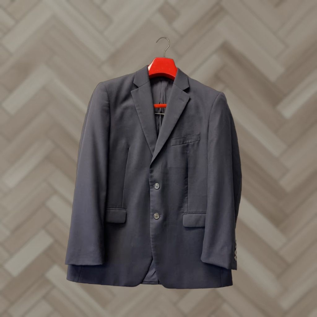 Ralph Lauren VINTAGE Ralph Lauren Blazer Jacket Men 40S Wool Short Navy Blue Classic Business Wedding Mens Size 40S - 1 Thumbnail