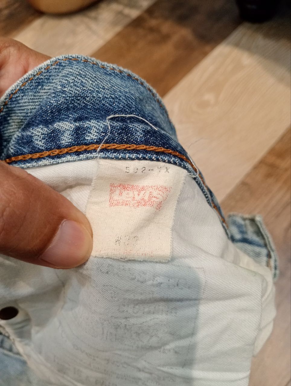 Levi's Vintage Clothing LEVI'S VINTAGE 502 REDLINE CAPITAL E SELVEDGE BLUE JEANS Size US 33 - 9 Thumbnail