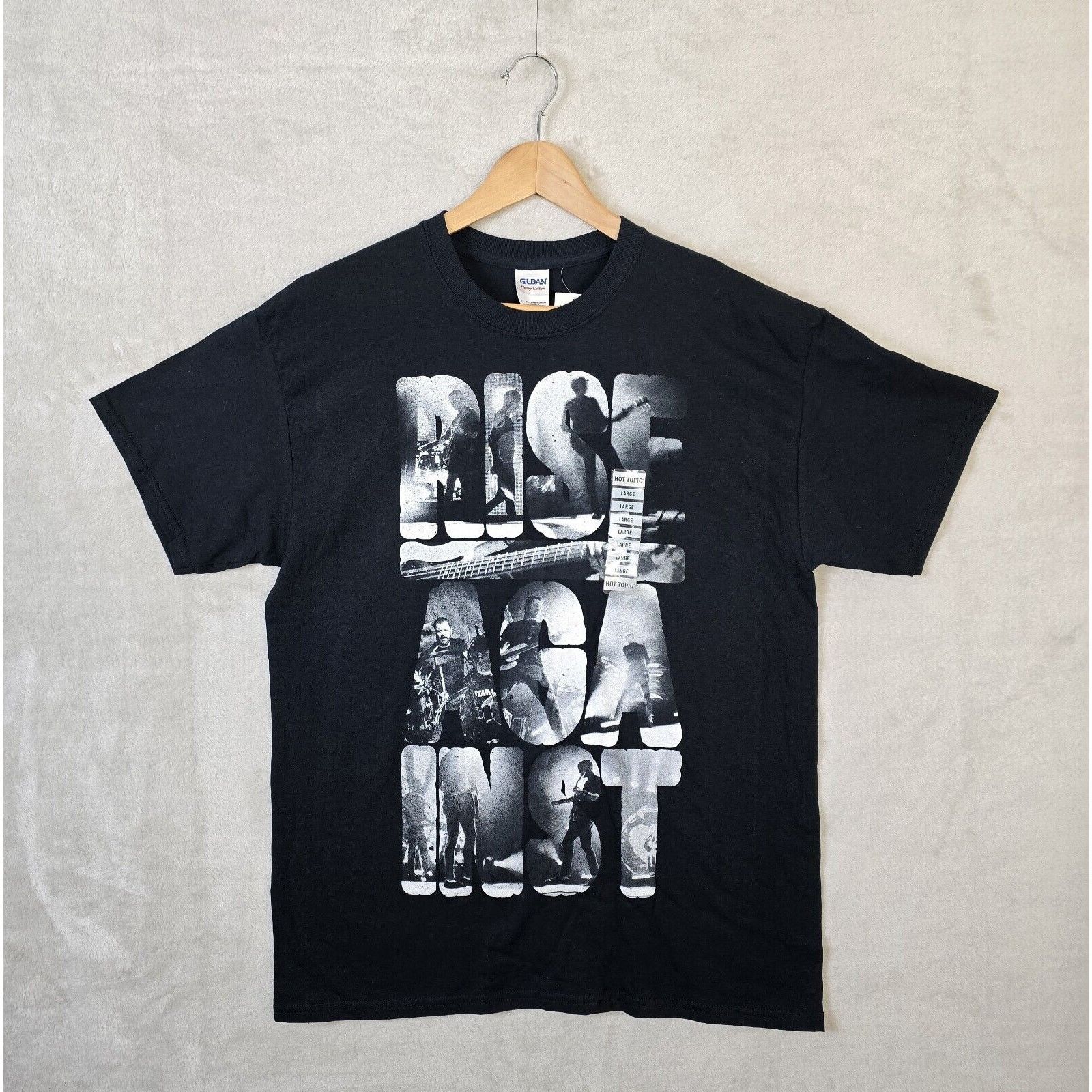 Gildan Rise Against Rock Band Black T-Shirt Men's Large NWT Vtg Size US L / EU 52-54 / 3 - 2 Thumbnail