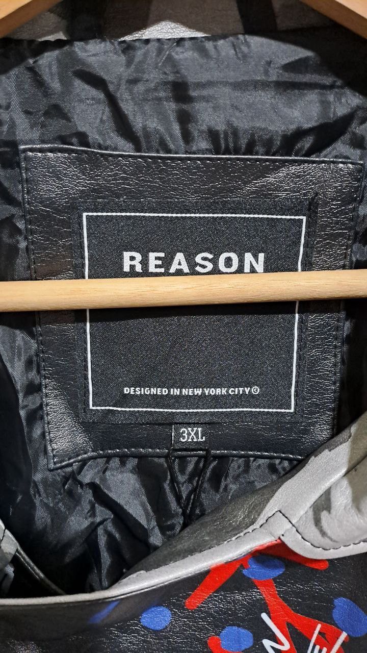 Reason NWT Reason Flyest Jean Michel Basquiat Faux Leather Jacket Size US XXL / EU 58 / 5 - 9 Thumbnail