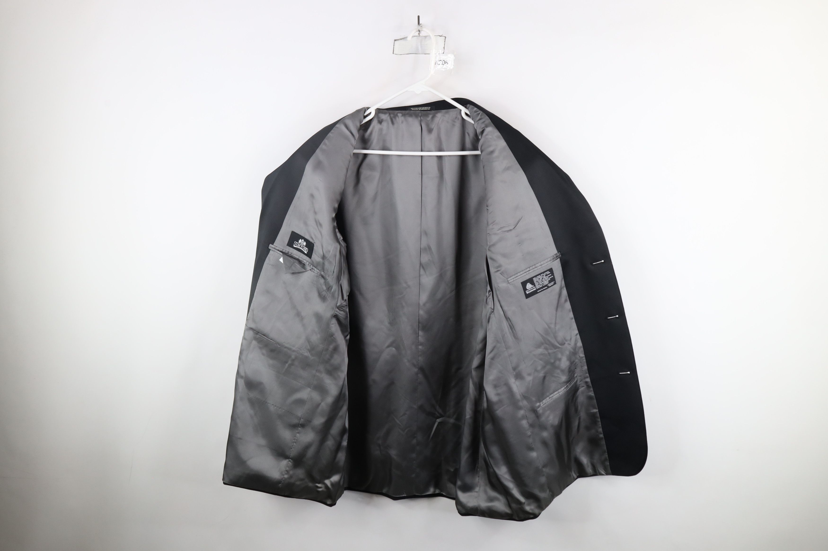Vintage New Stafford Prom Wedding Tuxedo Suit Coat Jacket Black Size US L / EU 52-54 / 3 - 11 Thumbnail