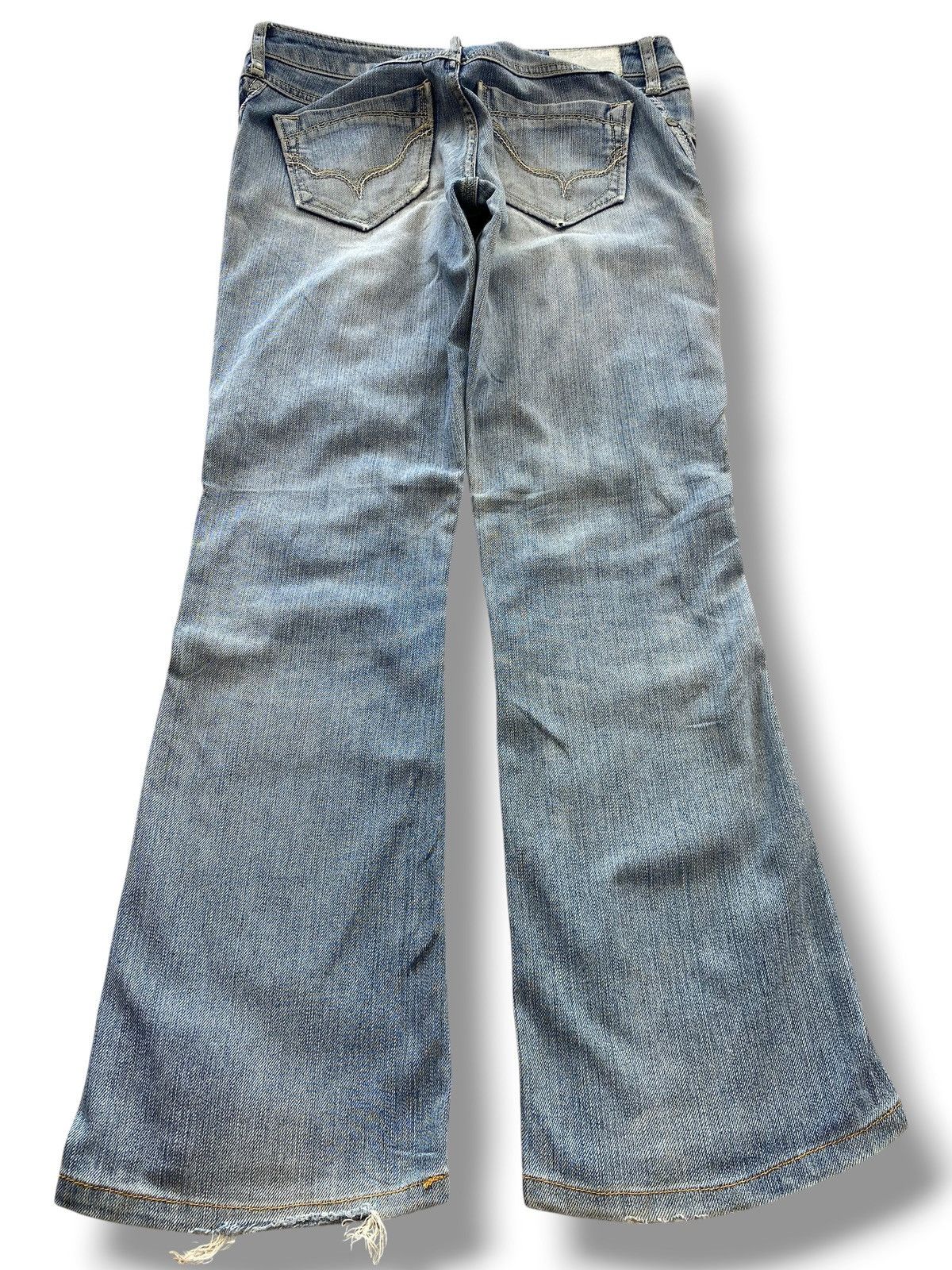Other Sweet Camel Patch Work Ripped Style Flare Jeans Size 29" - 3 Thumbnail