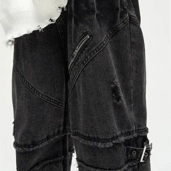 Jean Masumizu x Aika Black Gothic Pants Wide Leg Baggy Jeans Size US 32 / EU 48 - 5 Thumbnail