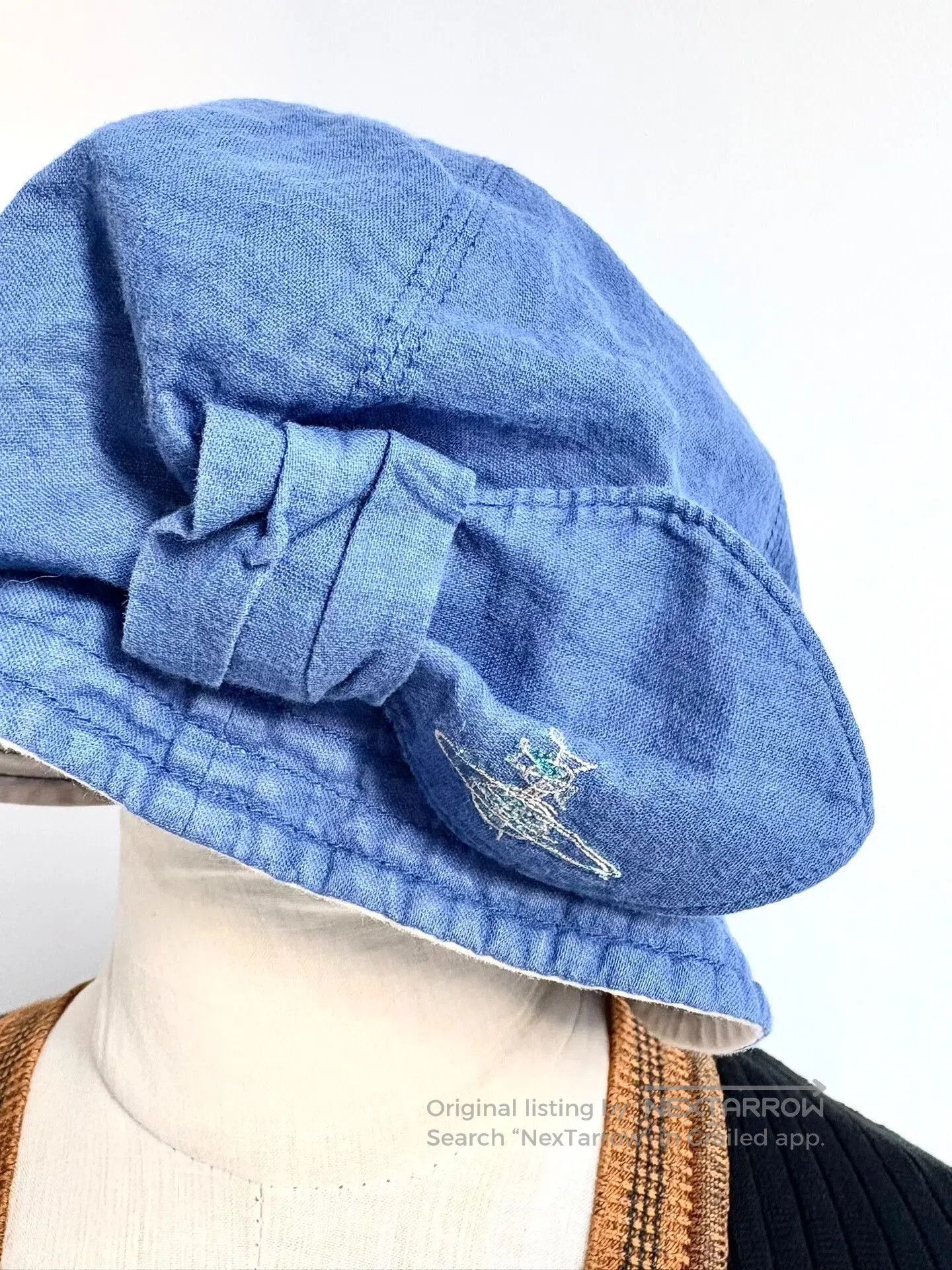 Vivienne Westwood vivienne westwood blue embroidered bucket hat. Size ONE SIZE - 2 Thumbnail