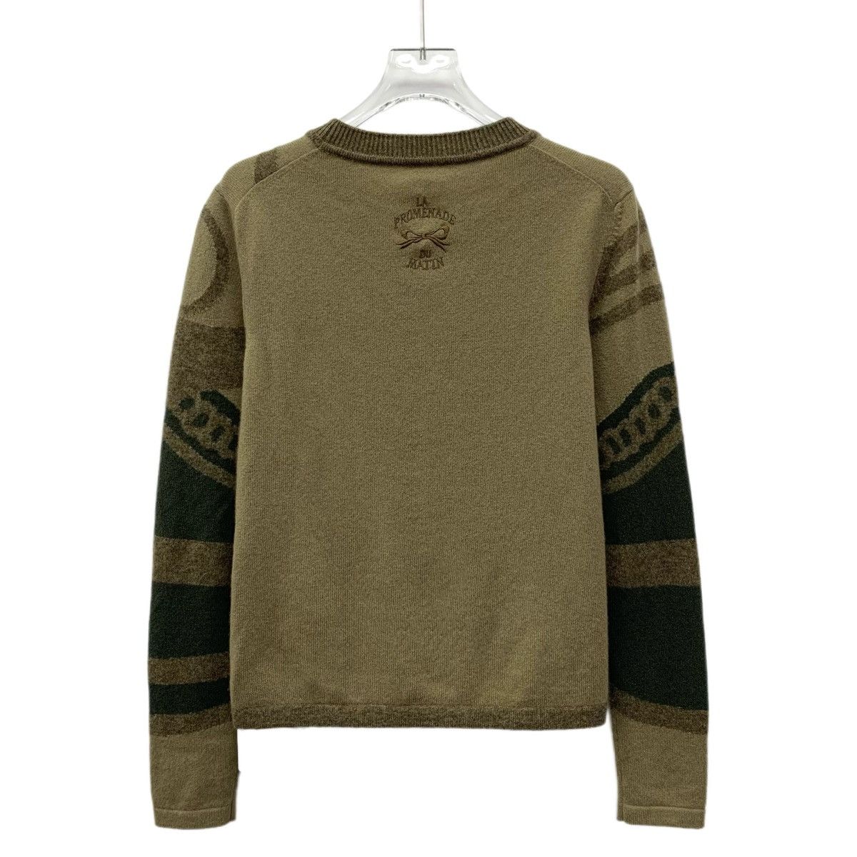 Hermes Hermes 22 Dark Brown Patterned Appliquéd Cashmere Knit Size S / US 4 / IT 40 - 2 Thumbnail