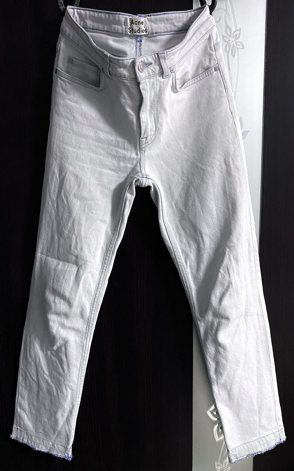 Women’s Acne Studios Row Bleached Jeans Denim Washed Dyed