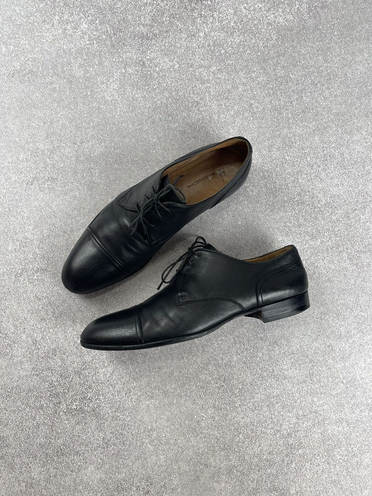 Moreschi Moreschi Leather Black Derby Classic Shoes Size US 10 Size US 10 / EU 43 - 4 Thumbnail