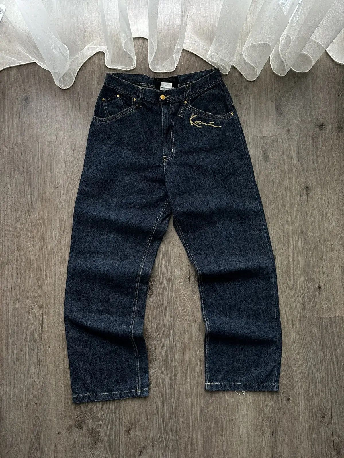 Karl Kani × Vintage Vintage Karl Kani Baggy Blue Rap Y2K Pants Size US 32 / EU 48 - 10 Thumbnail