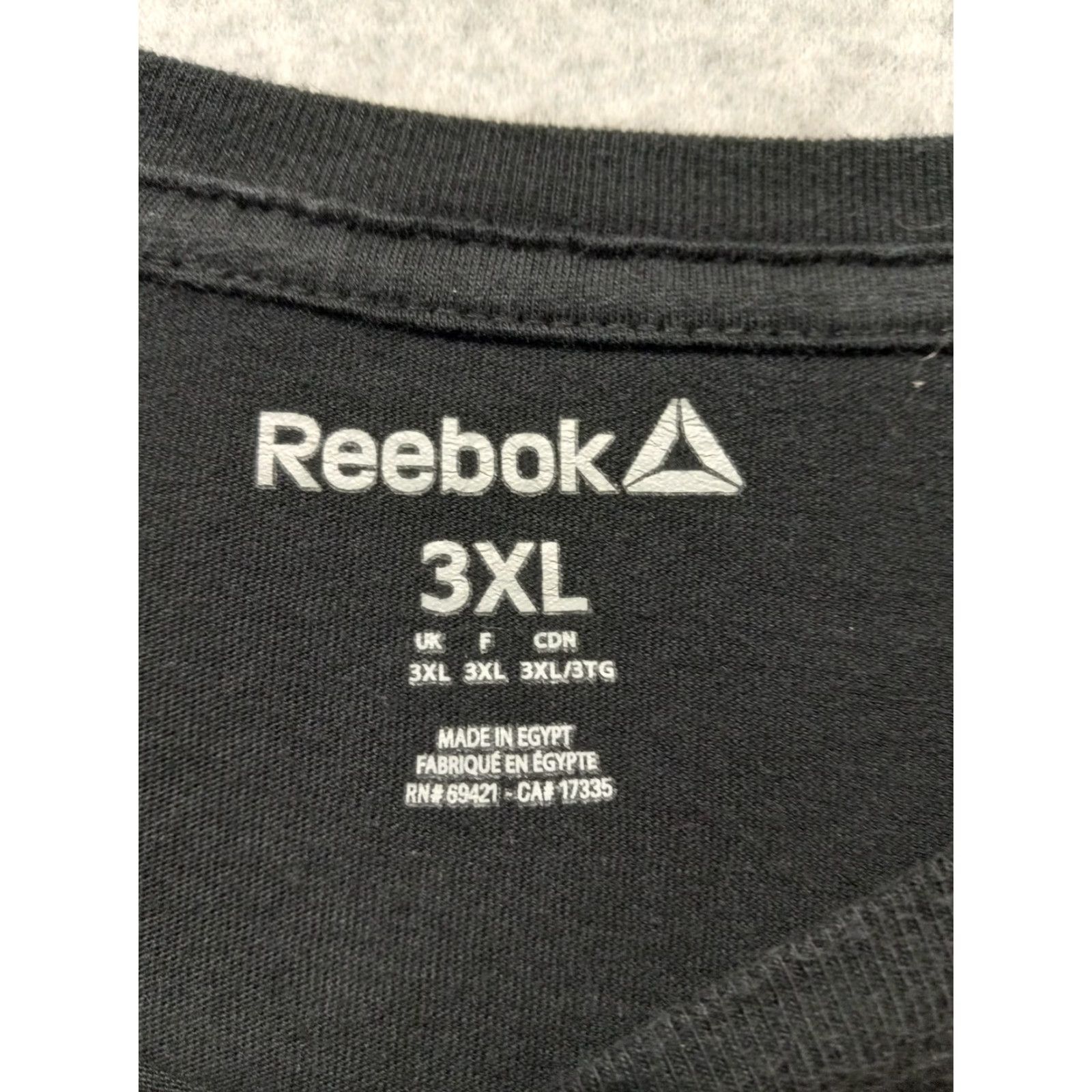 Reebok Reebok T-Shirt Adult 3XL Black Men Short Sleeve Classic Athletic Ghost Pattern Shirt Size US XXL / EU 58 / 5 - 3 Thumbnail