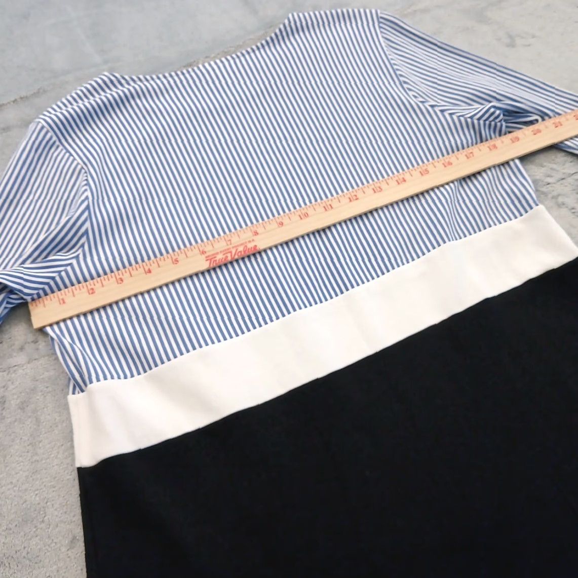 J. Jill J.Jill Shift Dress M Short Blue Striped 3/4 Sleeve Pullover Cotton Blend Women’s Size M / US 6-8 / IT 42-44 - 7 Thumbnail