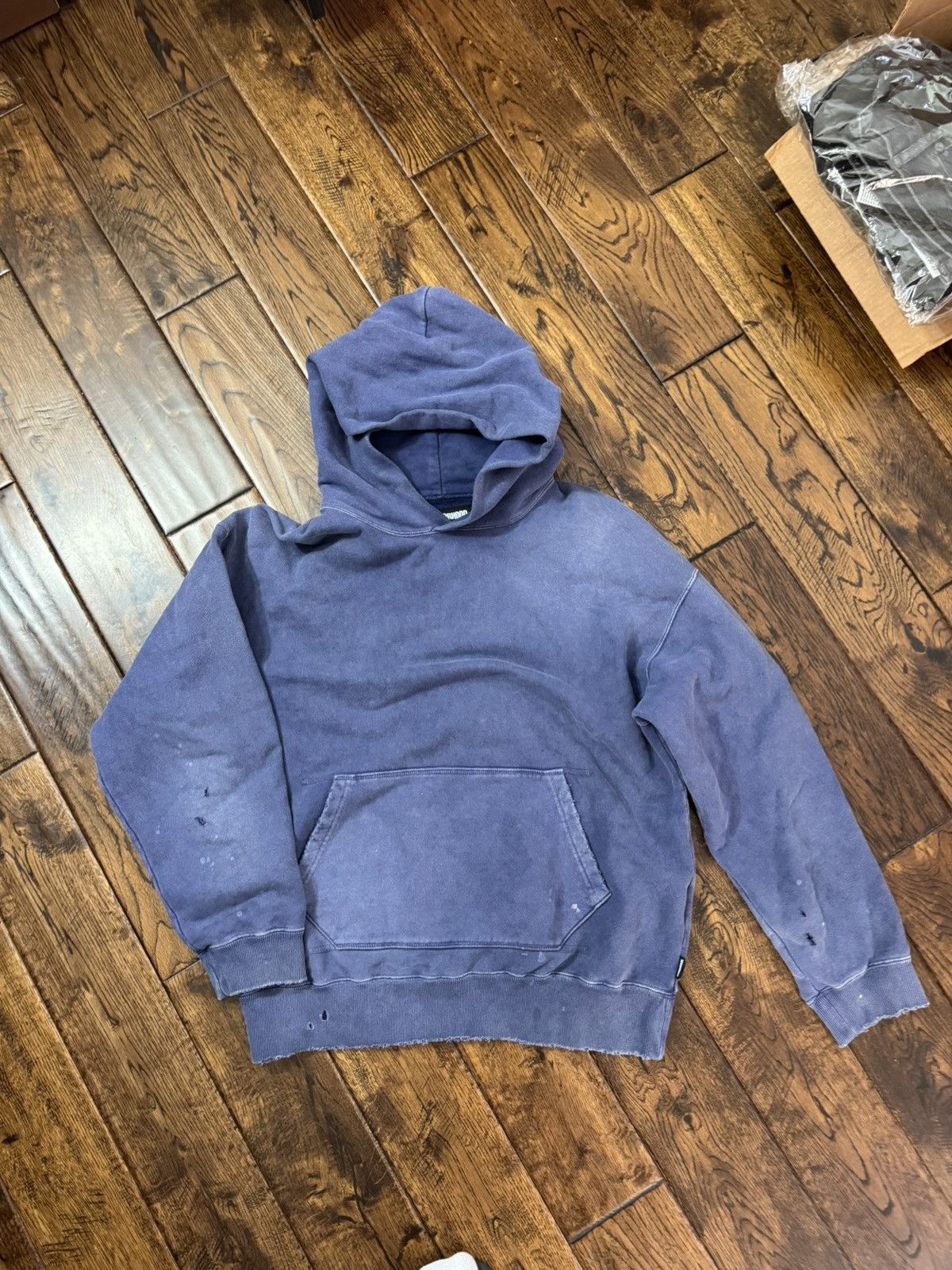 Neighborhood Damage Paint Splatter Distressed Hoodie