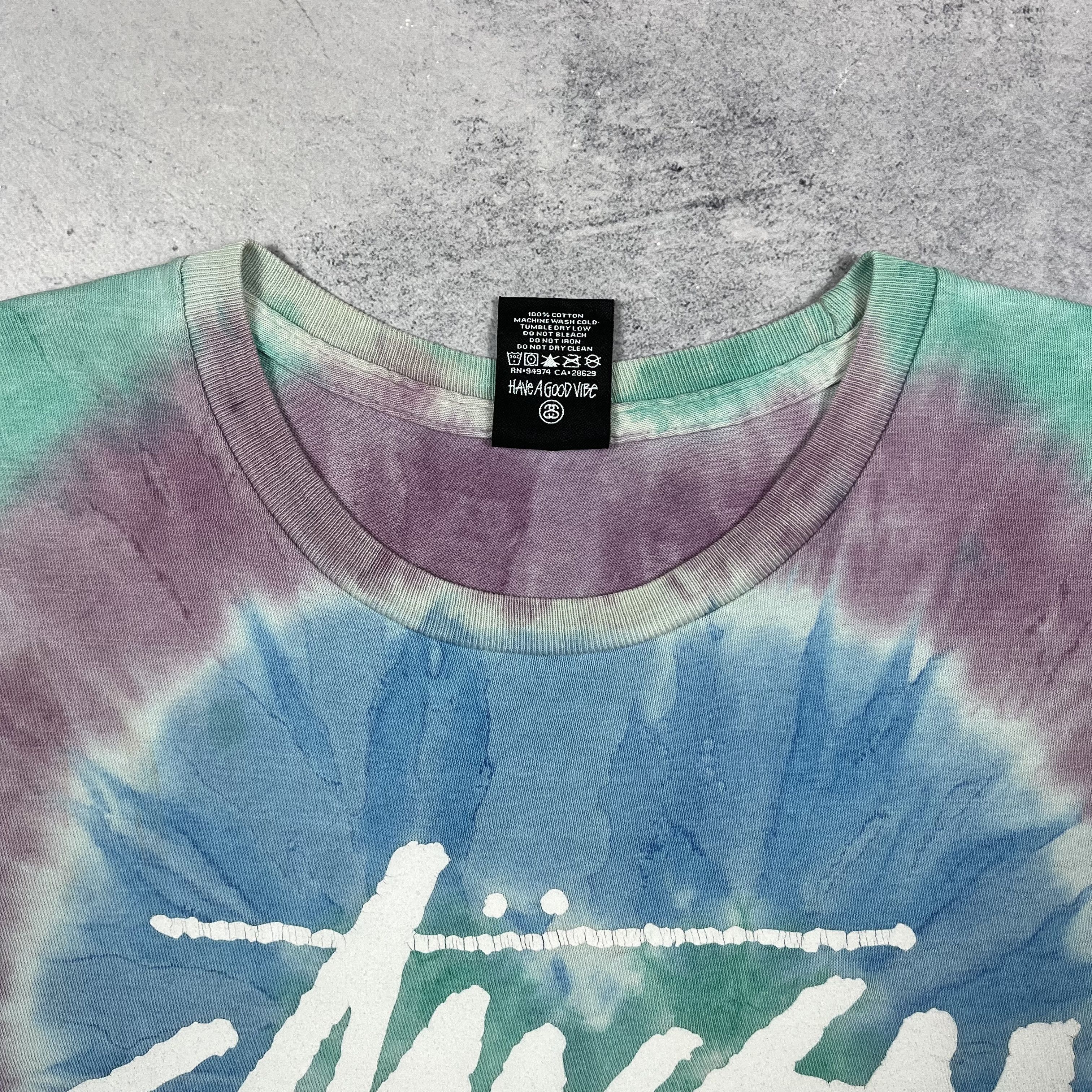 Stussy Vintage Stussy World Tour Big Logo Tie-Dye T Shirt 00’s Size US M / EU 48-50 / 2 - 10 Thumbnail