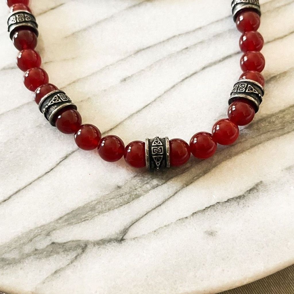 Jewelry Carnelian Gemstone Beaded Irish Mothers Knot Necklace Size ONE SIZE - 2 Thumbnail