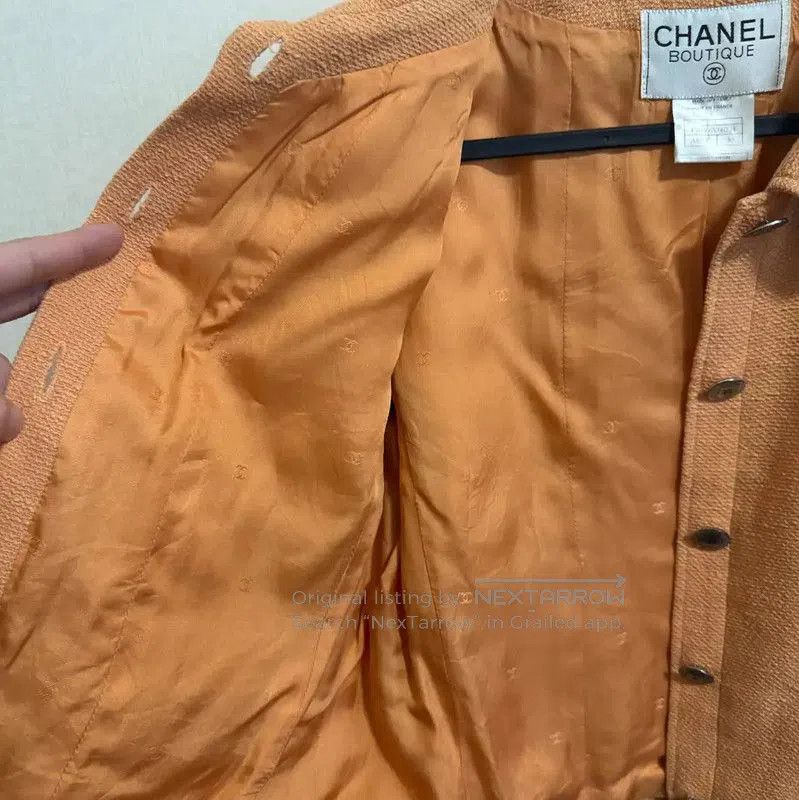 Chanel Chanel Orange Polyester Pullover Sweater . Size XS / US 0-2 / IT 36-38 - 3 Thumbnail