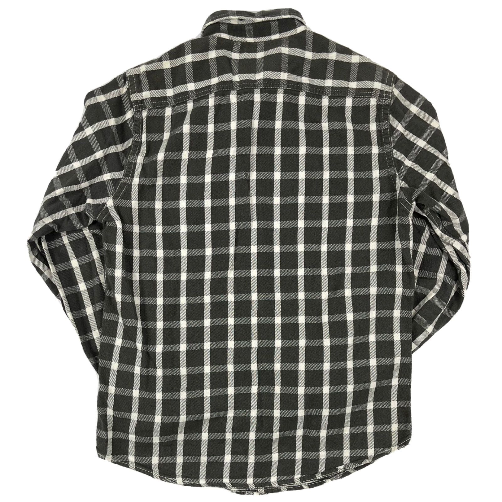 American Eagle Outfitters AE American Eagle Outfitters Mens Button-Down Shirt Flannel Plaid Gray Blue Cotton M Size US M / EU 48-50 / 2 - 3 Thumbnail