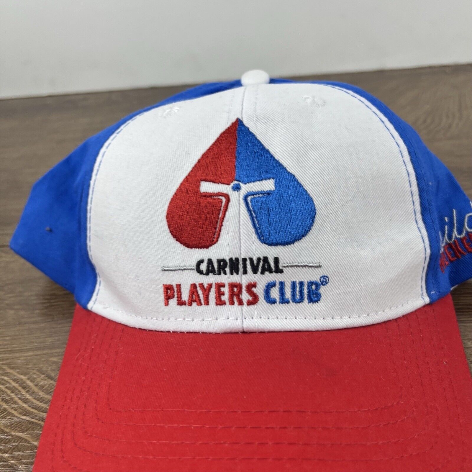 Other Carnival Players Club Hat White Cap Hat Adjustable Hat White Size ONE SIZE - 7 Thumbnail