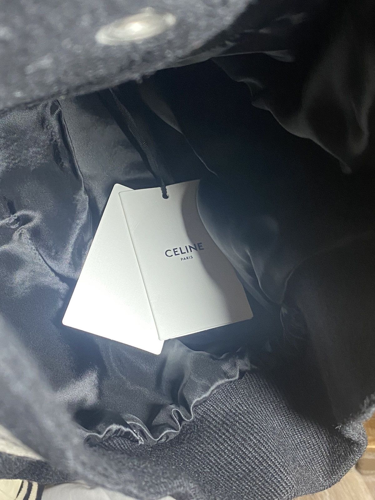 Celine (52) CELINE Classic Teddy Varsity Jacket in Textured Wool Size US L / EU 52-54 / 3 - 14 Thumbnail