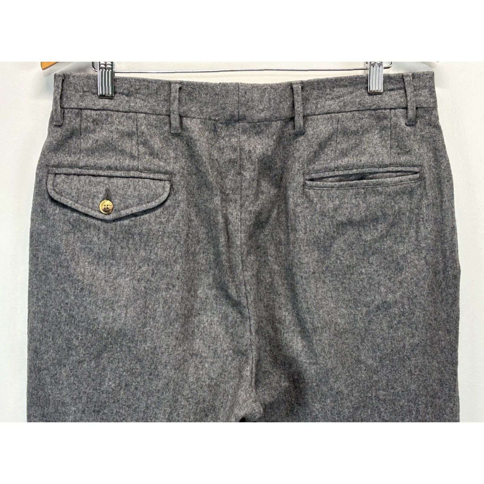 Tommy Hilfiger VINTAGE Tommy Hilfiger Dress Pants Mens Wool Blend Pleated 34x28 Grey 90s Preppy Size US 34 / EU 50 - 3 Thumbnail