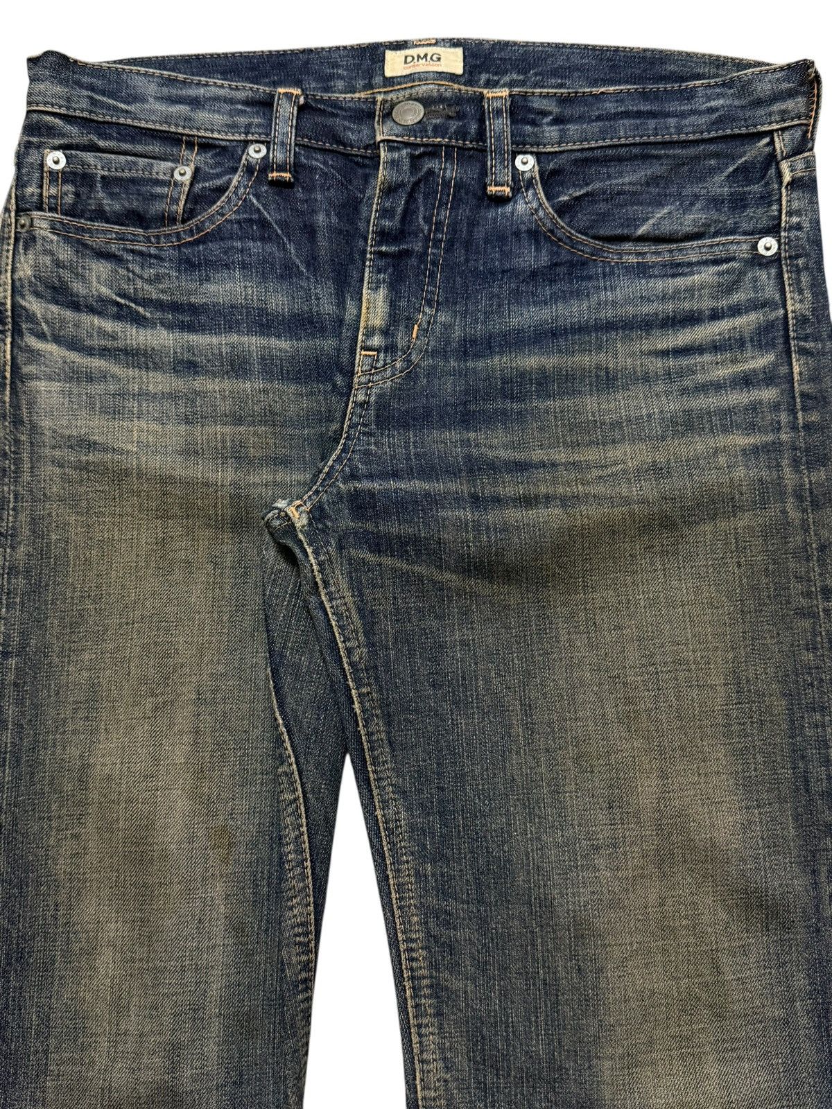 semanticdesign Vintage Y2K Japanese DMG Mud Wash Faded Whisker Straight Leg Size US 32 / EU 48 - 3 Thumbnail