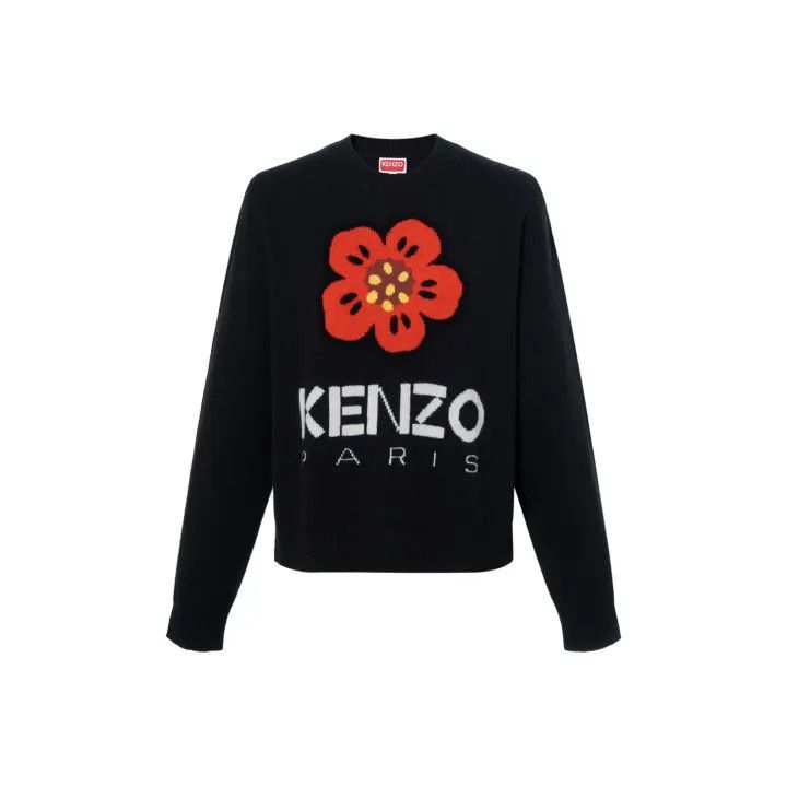 Kenzo KENZO Floral Logo Long Sleeve Sweater for Women 0079 Size M / US 6-8 / IT 42-44 - 1 Thumbnail