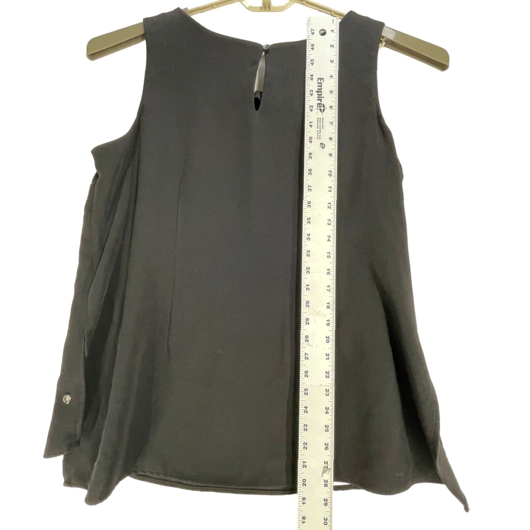 Worthington Worthington Blouse 1X Black Sleeveless Tank Office Chic Minimalist Stud Detail Size XL / US 12-14 / IT 48-50 - 4 Thumbnail