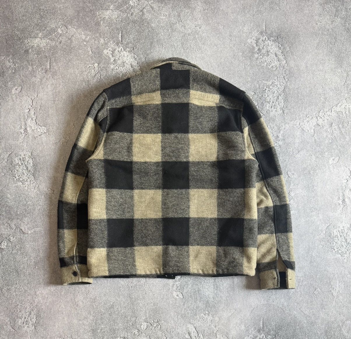 Allsaints Drexel Sherpa lined flannel plaid Chekered jacket
