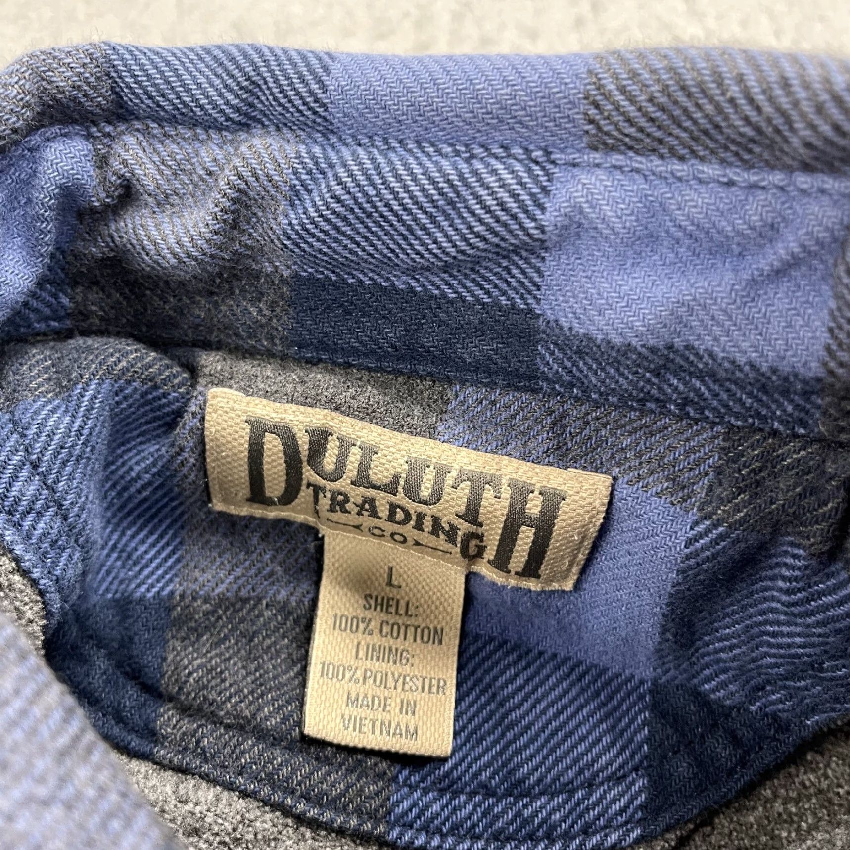 Vintage Duluth Shacket Mens Large Blue Plaid Heavy Flapjack Work Shirt Jacket Size US L / EU 52-54 / 3 - 6 Thumbnail