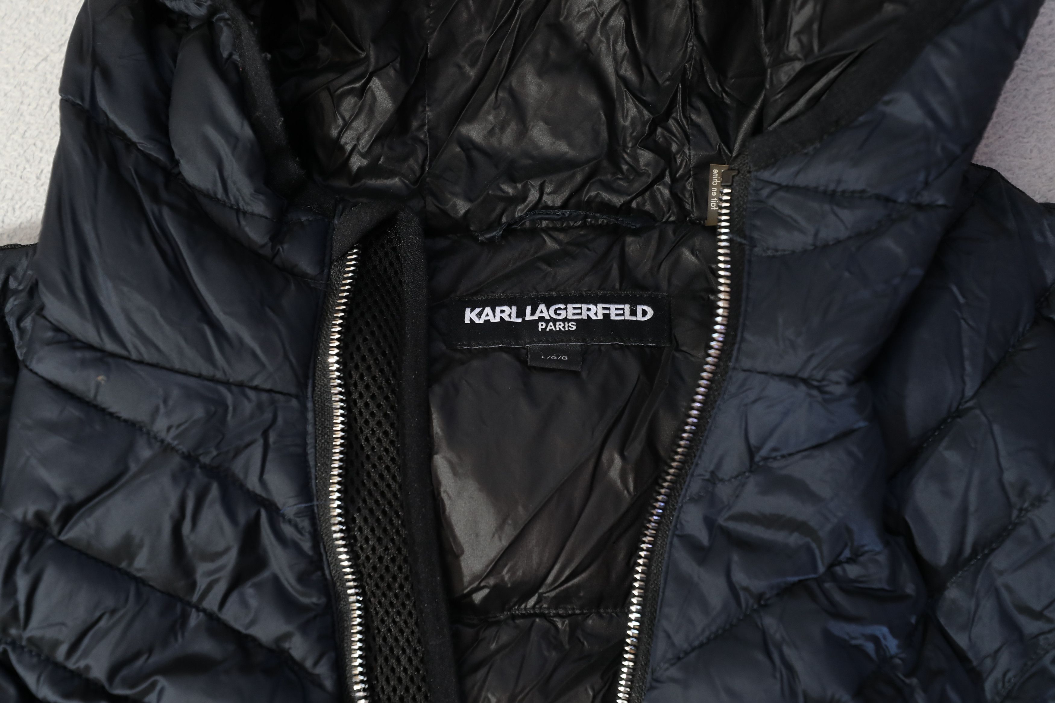 Karl Lagerfeld Karl Lagerfeld X-quilted Puffer Jacket In Navy (L) Size US L / EU 52-54 / 3 - 10 Thumbnail