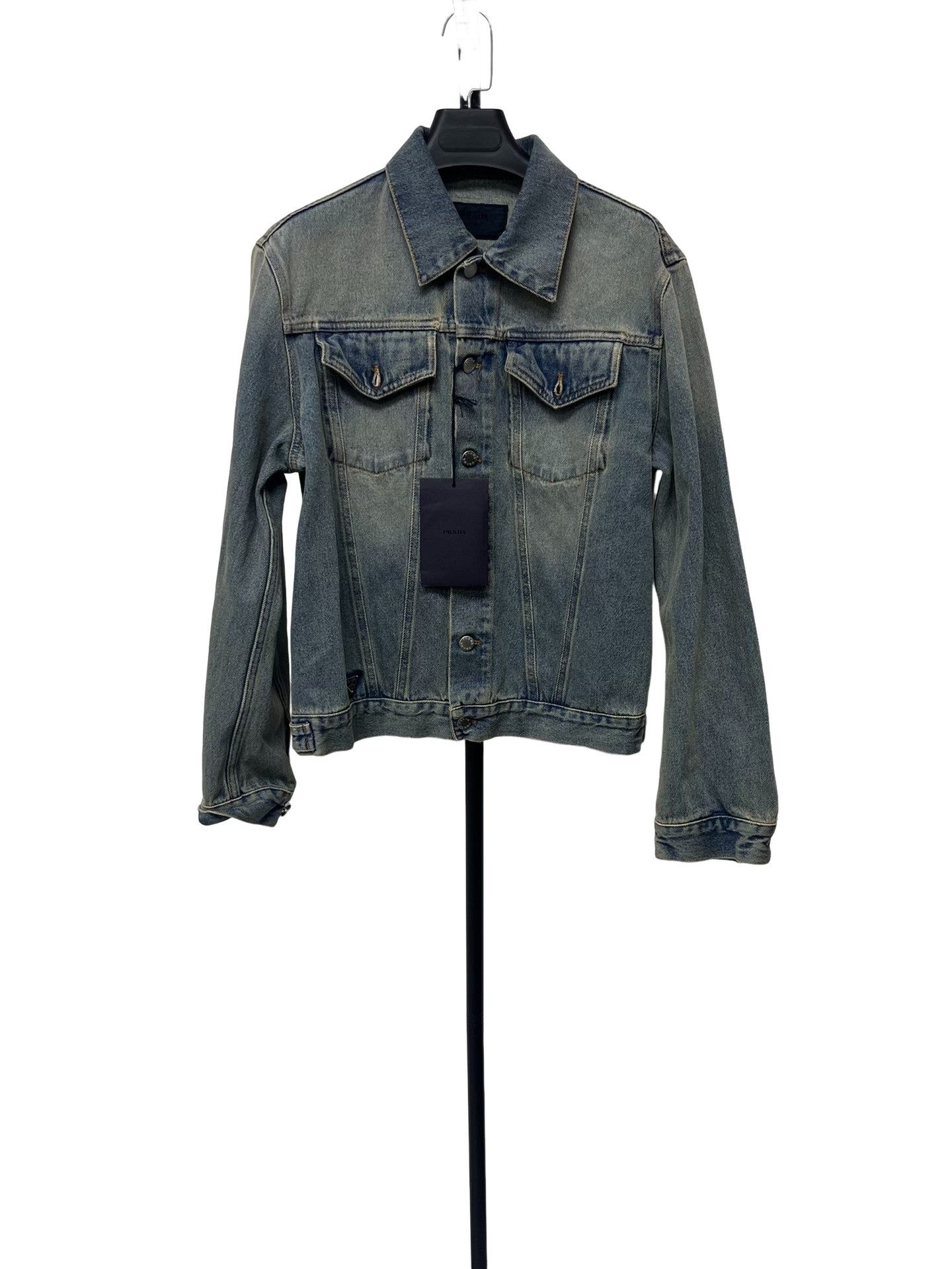 Prada Prada Logo Light Blue Denim Jacket Size L Size US L / EU 52-54 / 3 - 1 Thumbnail