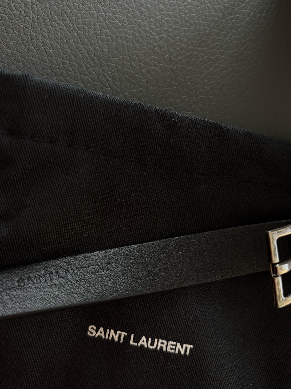 Saint Laurent Paris Saint Laurent Super Skinny Leather Vintage Belt Brand New Size 36 - 6 Thumbnail