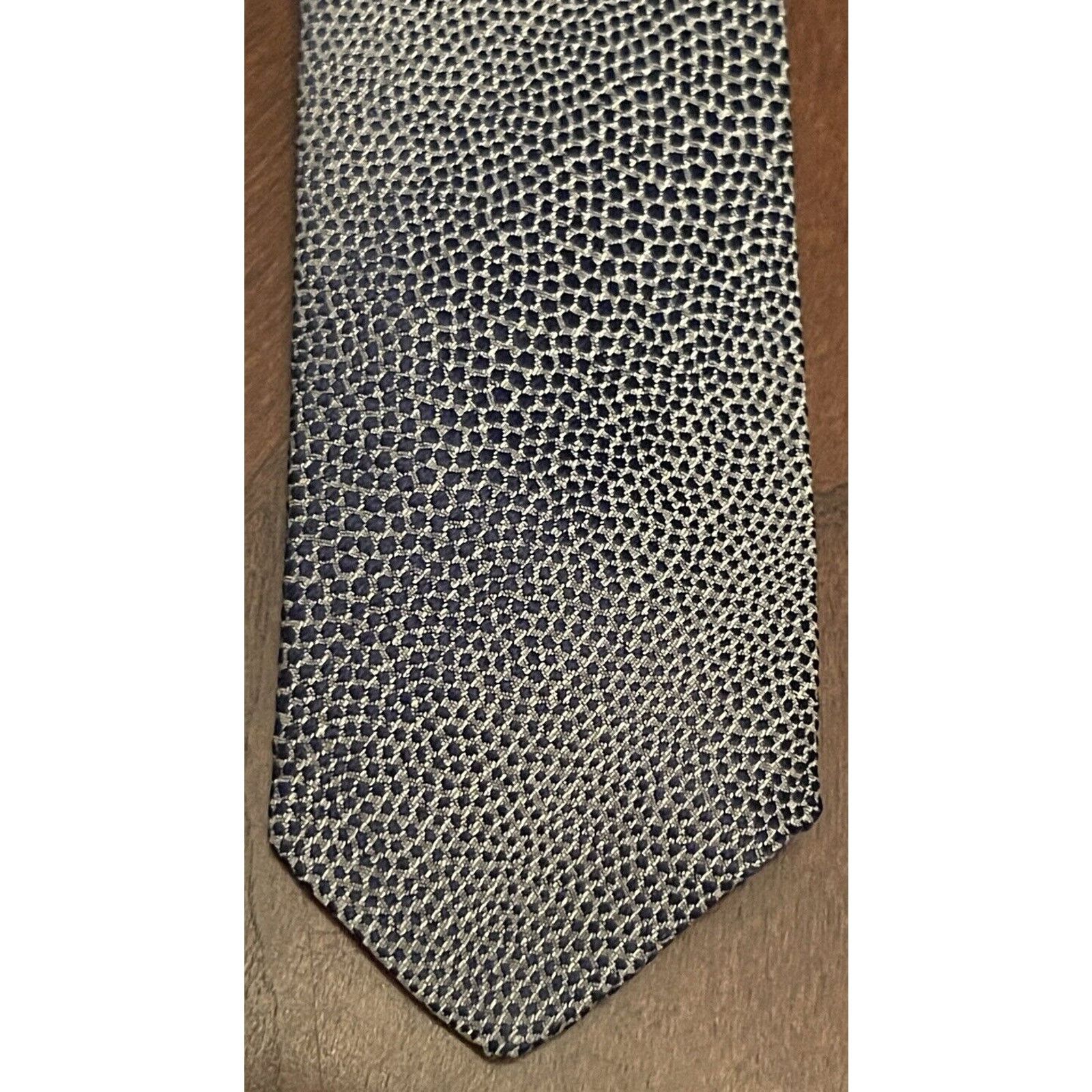 Kenneth Cole Kenneth Cole New York Blue Gray 100% Silk Made In Usa Size ONE SIZE - 6 Thumbnail