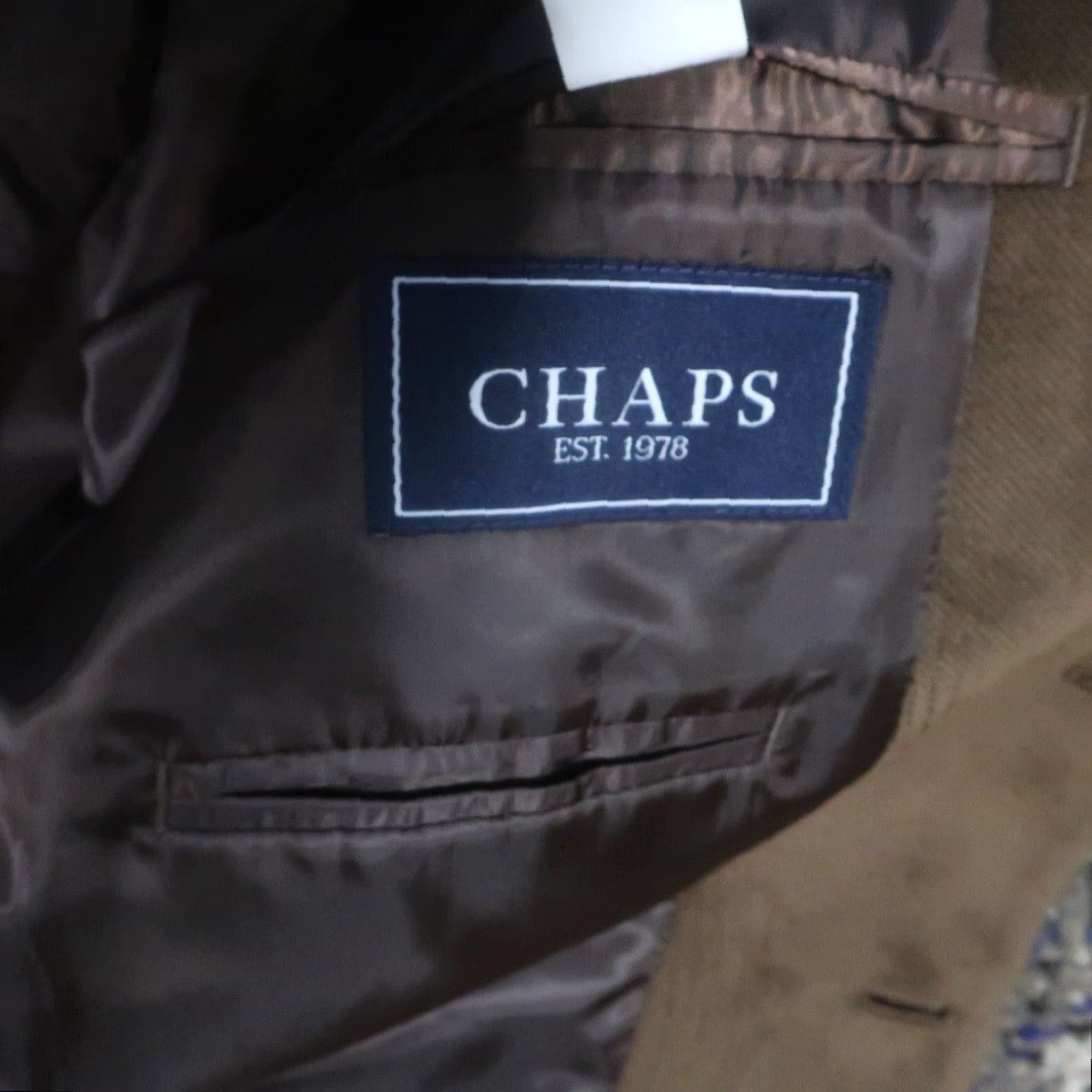 Chaps Chaps Blazer Jacket Mens 44 Brown Velour Long Sleeve Business Retro Sports Solid Size US XXL / EU 58 / 5 - 3 Thumbnail