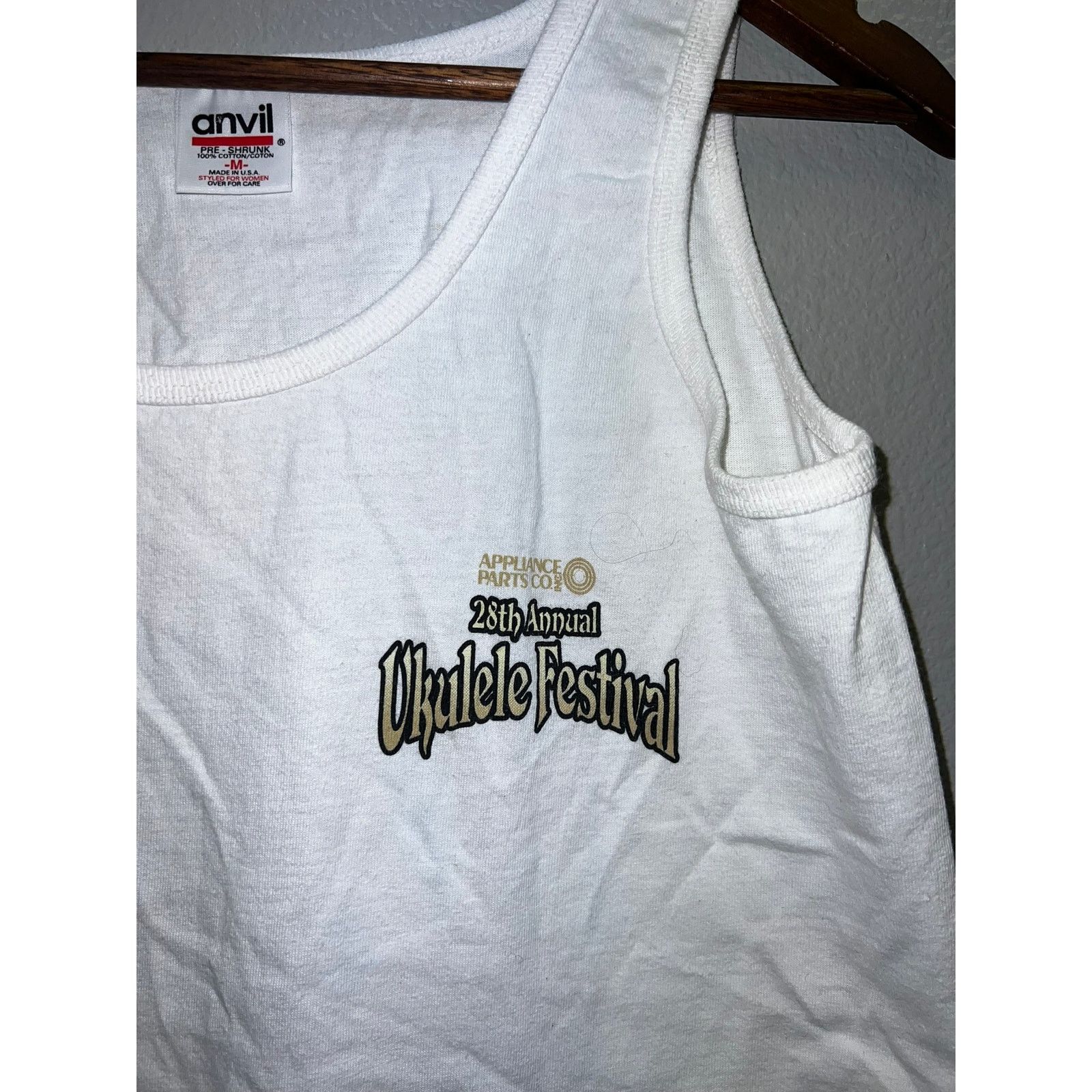 Anvil Vintage Ukulele Shirt 28th Annual Festival Kapiolani Tank M Size M / US 6-8 / IT 42-44 - 3 Thumbnail