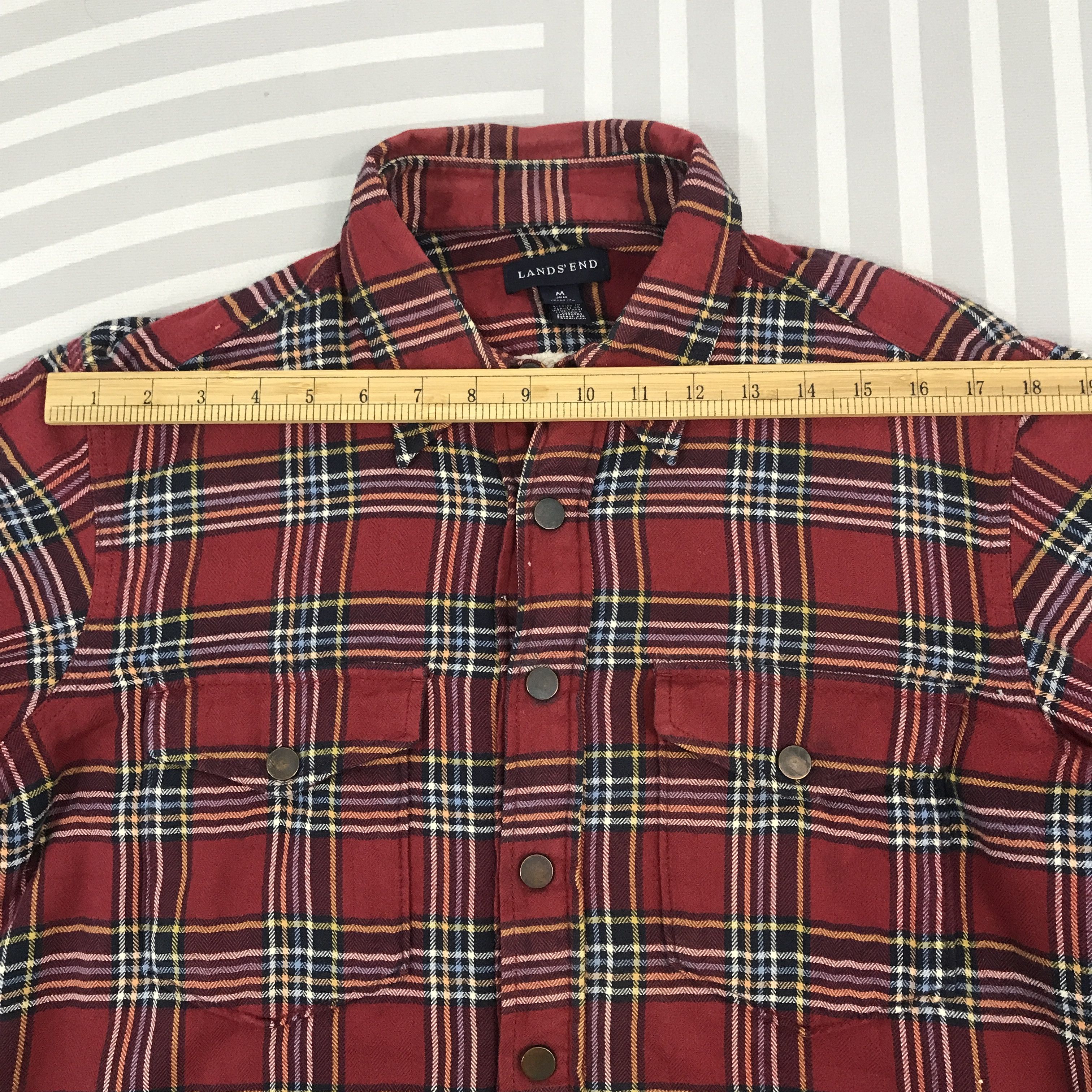 Lands' End × Vintage Vintage Lands end Flannel Snap Button jacket Size US M / EU 48-50 / 2 - 5 Thumbnail