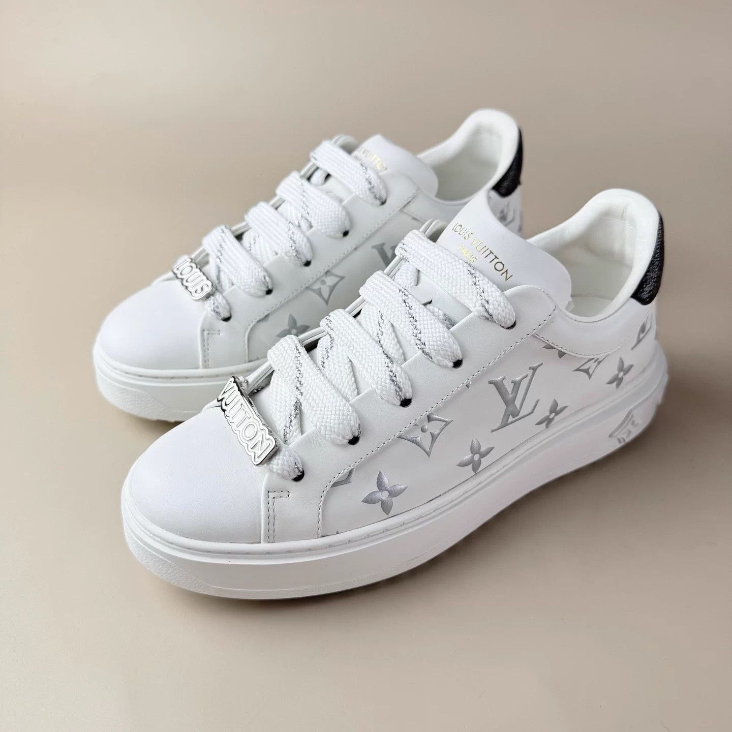 Louis Vuitton LV TimeOut Silver Monogram Platform EUR 36.5 99 New Size US 5.5 / IT 35.5 - 1 Thumbnail