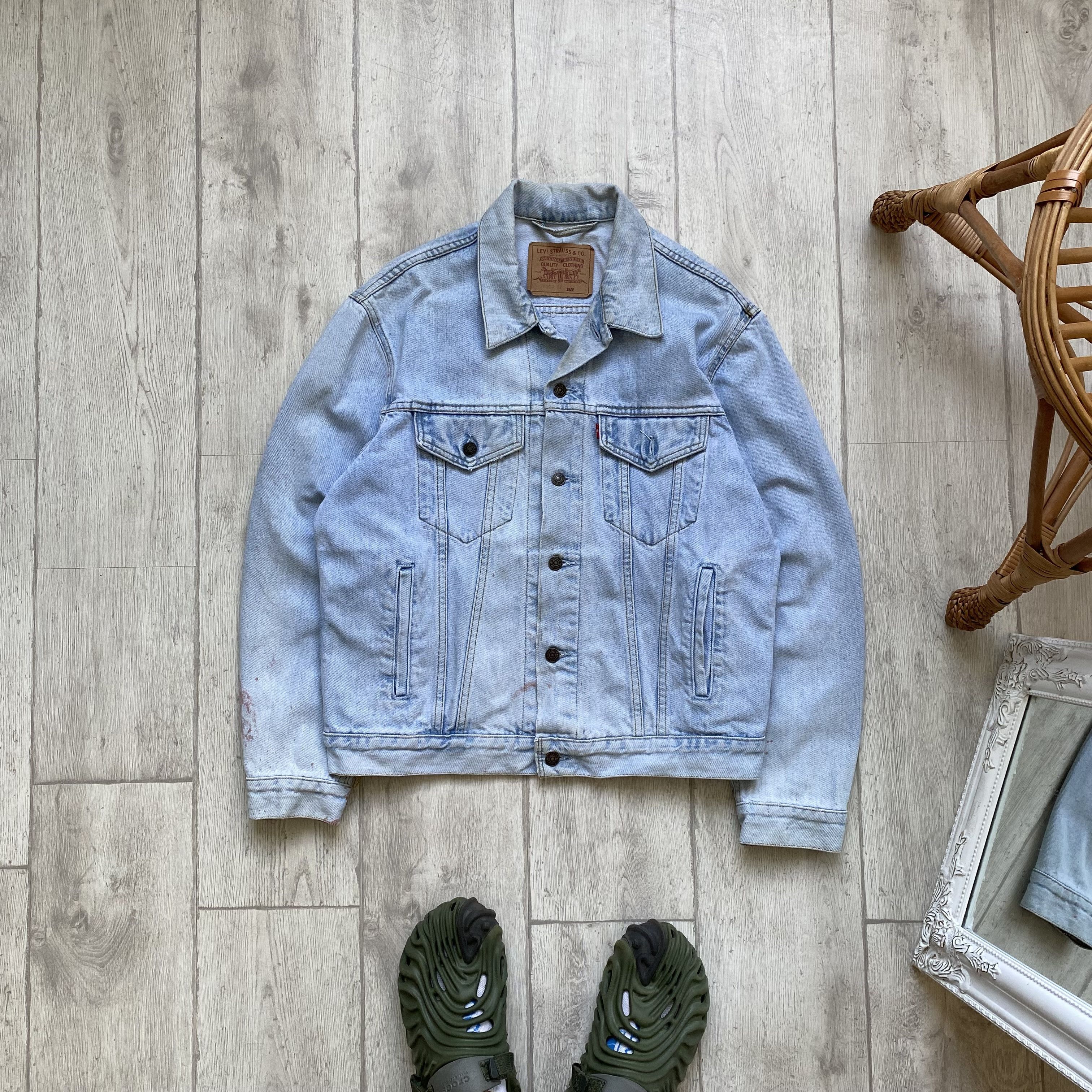 Vintage 90s Trashed Levis denim jacket distressed Usa