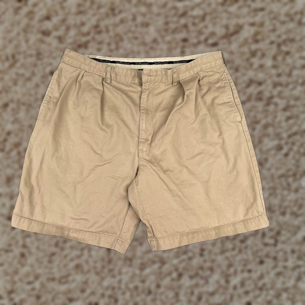 Polo Ralph Lauren Polo Ralph Lauren Shorts Men 40 Beige Pleated Bermuda Twill Cotton 100% Classic Fit Zip Pockets Logo 40x9 Casual Bermuda Shorts Mens Size US L / EU 52-54 / 3 - 1 Thumbnail