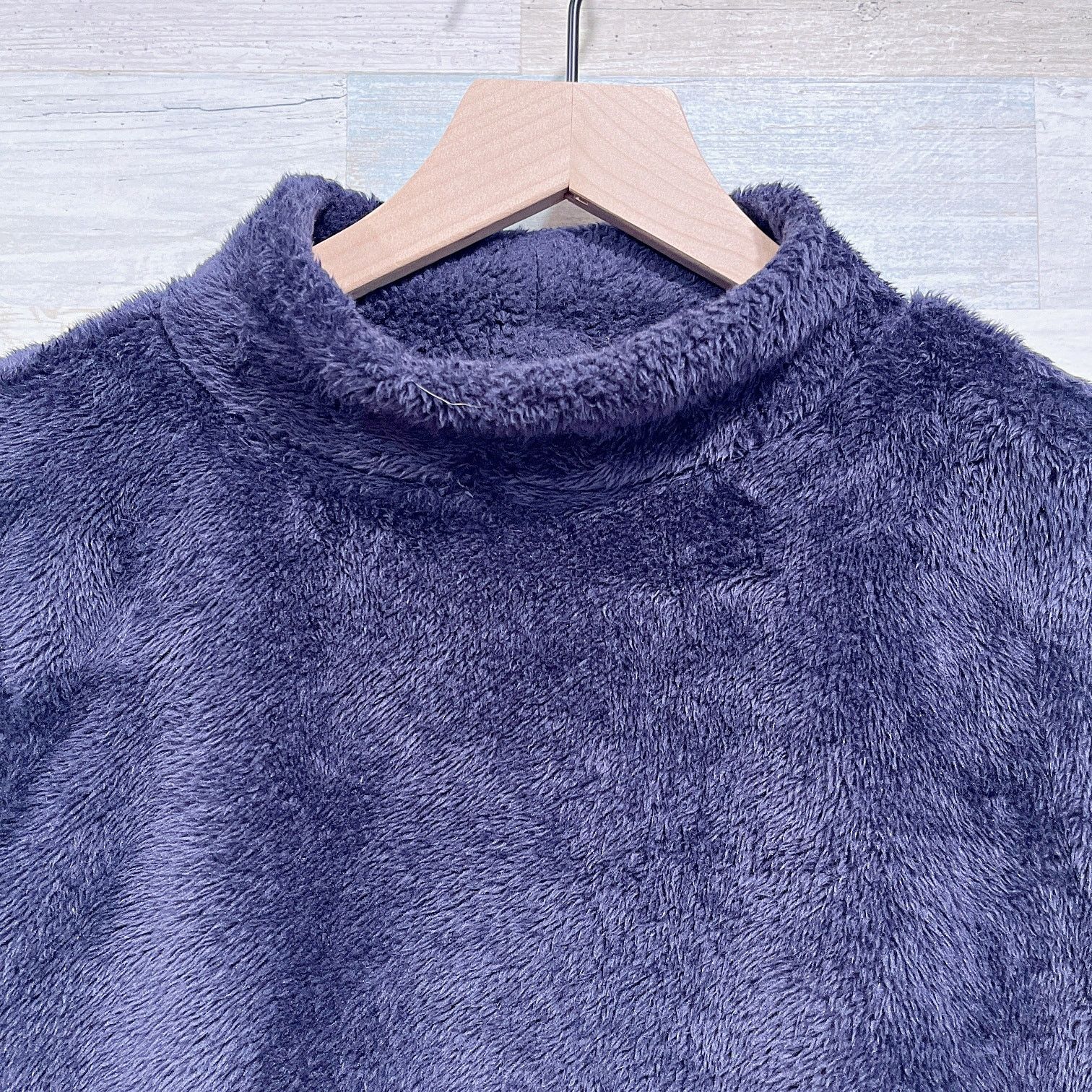 Other Talbots Plush Fleece Mock Neck Sweater Black Womens Small Size S / US 4 / IT 40 - 2 Thumbnail