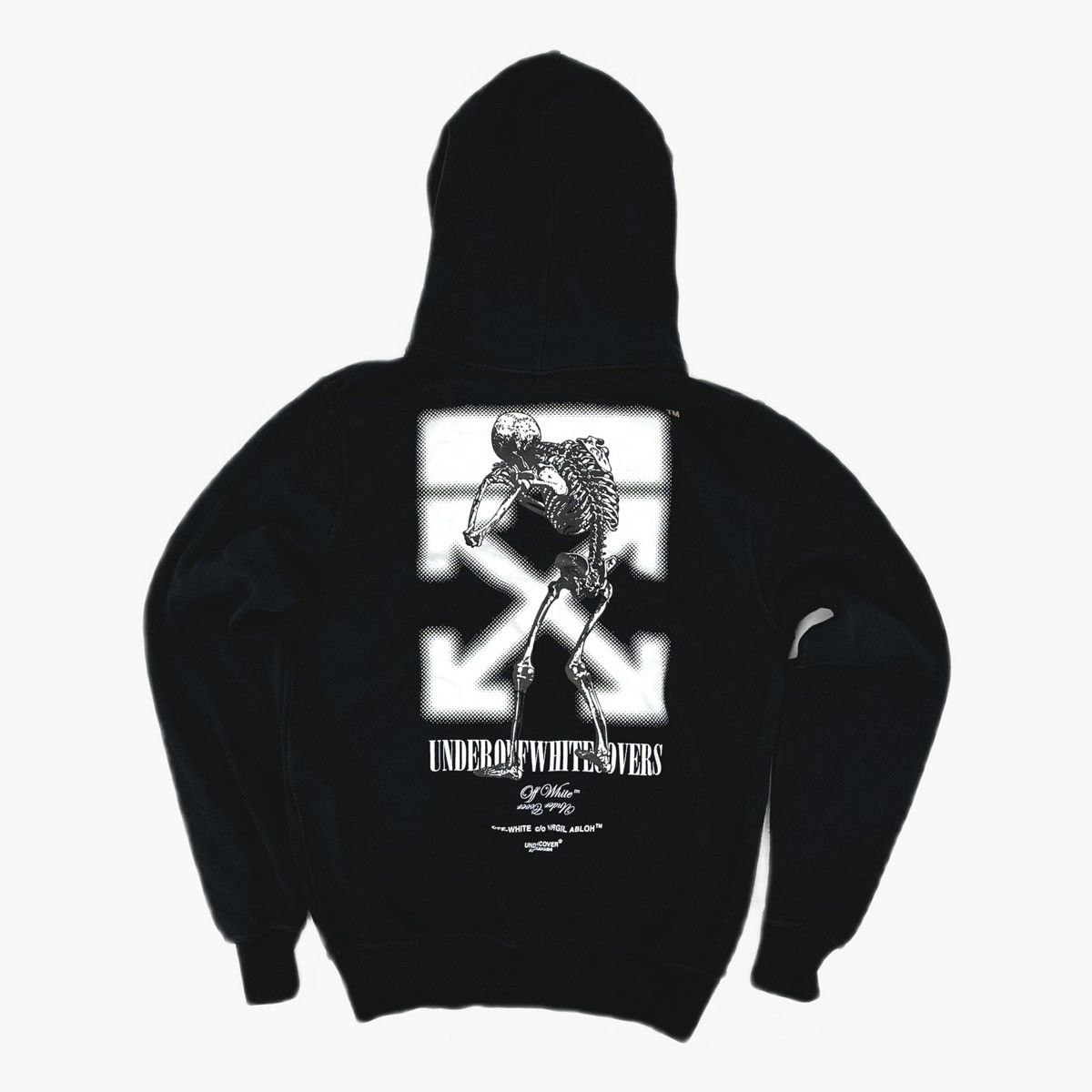 トップス off-white undercover SKELETON HOODIE L OFF-WHITE Undercover Skeleton RVRS Hoodie Black/Multicolor